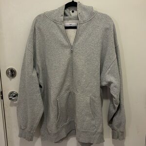 TNA ladies oversized, plus size sweatjacket hoodie. Gray, size 3x